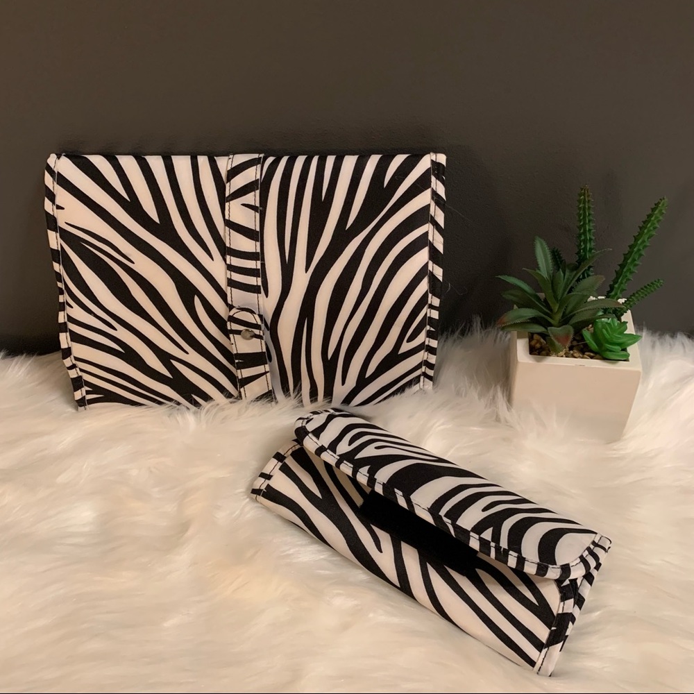 Zebra Print Travel Cosmetic Bag